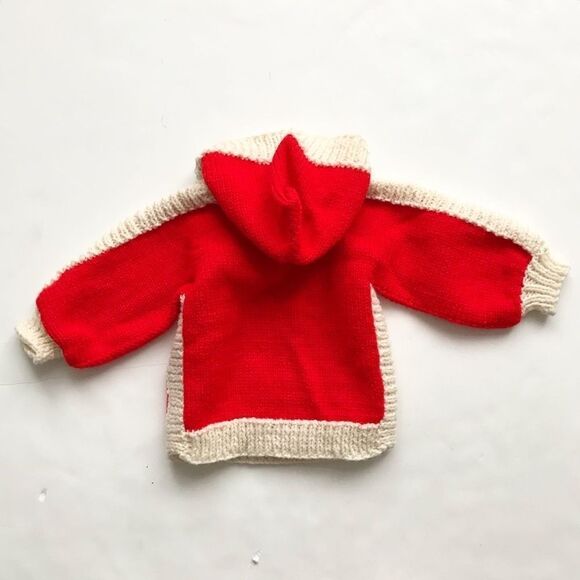 Vintage Leah hooded knit half zip sweater EUC fits like 18-24 months - Picture 6 of 6